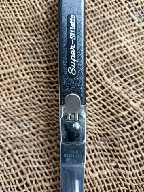 Vintage Italian Super-Stiletto `flick` automatic open knife in very good condition- L 20 cm open