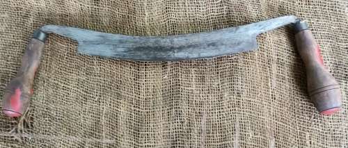 Rare vintage Draw Knive (wood peeler).Length 45 cm