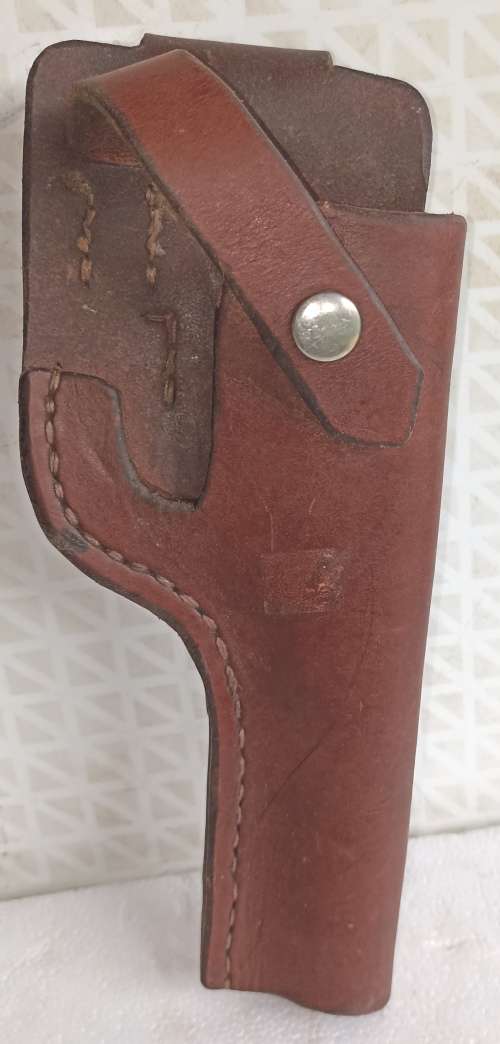 Vintage good quality leather Revolver holster-Dia 24 cm L x 10 cm W