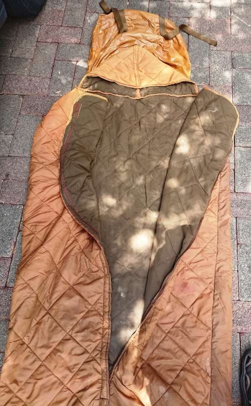 Big Old SADF military sleeping bag in good condition with head cover and carry bag