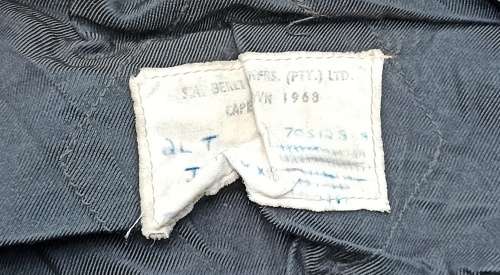 Old SADF Army Beret marked 1968 with badge in used condition