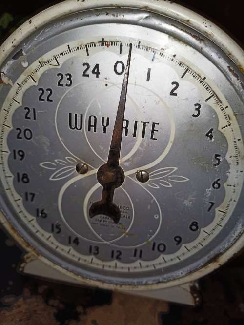 Rare vintage Way Rite 25Lb by ounces HouseScale-Hanson scale Co Chicargo USA-working order H 23 cm