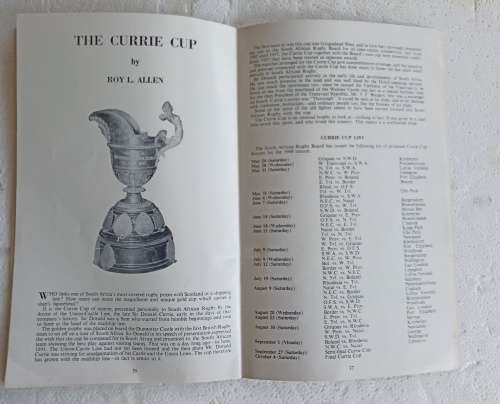 SA Rugby Year Book-Wallabies Tour 1969 Souvenir Programme and a Test Ticket Bloemfontein-50 Pages