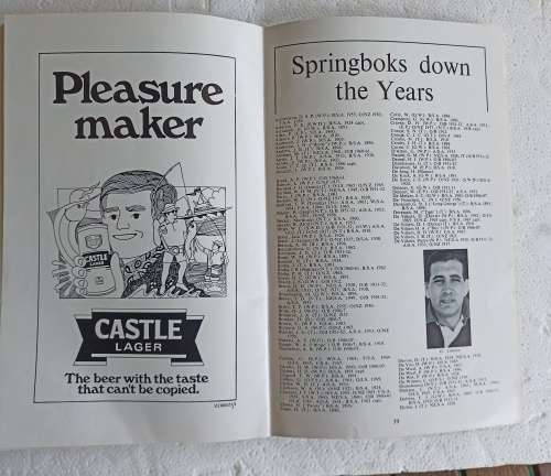 SA Rugby Year Book-Wallabies Tour 1969 Souvenir Programme and a Test Ticket Bloemfontein-50 Pages