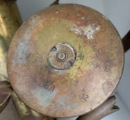 Set of 3 unique ornamental pieces made by solders on border during border war 1970`s (cannon shells)