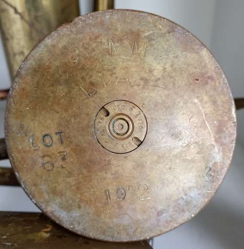 Set of 3 unique ornamental pieces made by solders on border during border war 1970`s (cannon shells)