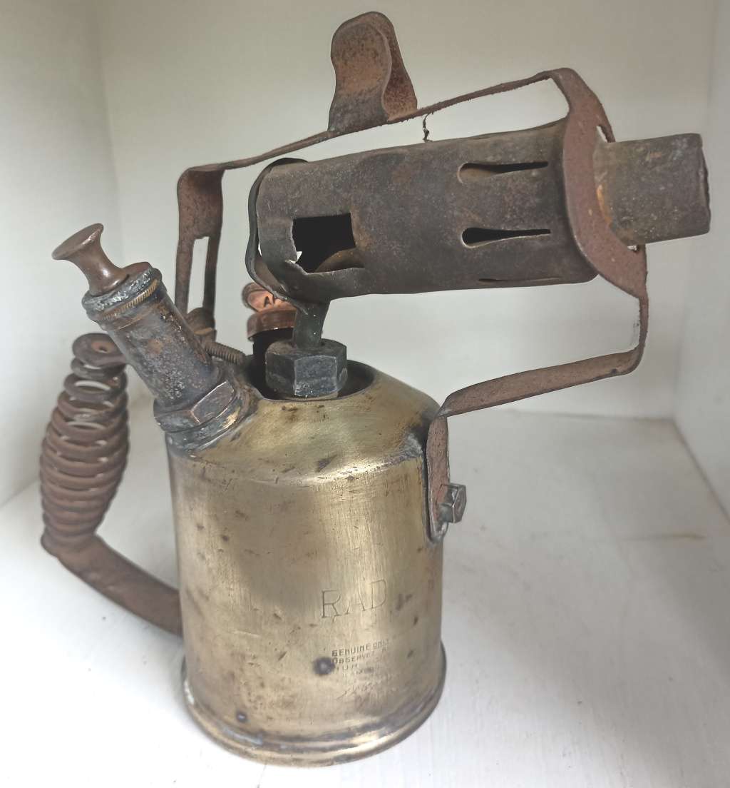 Vintage Radius Brass Blow Torch, made by Radius Sweden-not tested