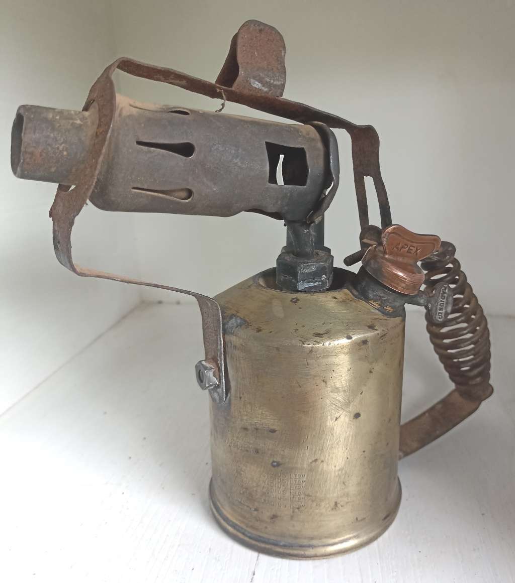 Vintage Radius Brass Blow Torch, made by Radius Sweden-not tested