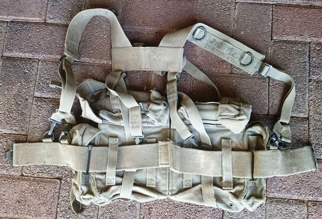 Border War period Green Webbing with belt