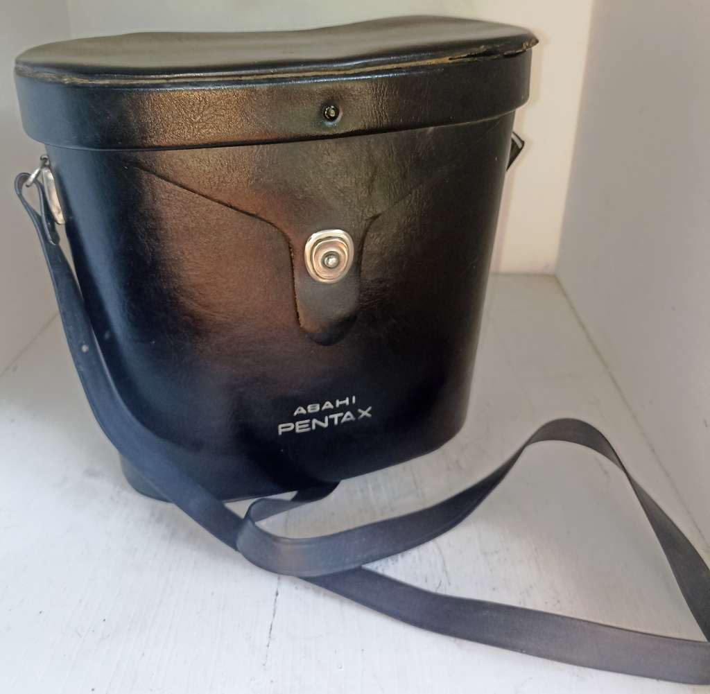 Vintage Good Quality ASAHI Model 554 PENTAX 10 x 50 Field 5.5 Binoculars in leather carry case