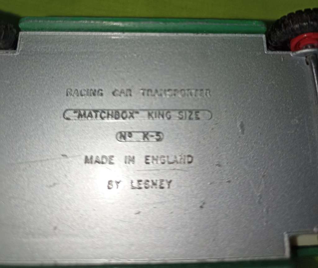 Matchbox King Size - Racing Car Transporter No K-5 Die Cast-Made by Lesney