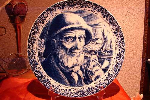 Delfts Boch La Souviere Belgium Plate