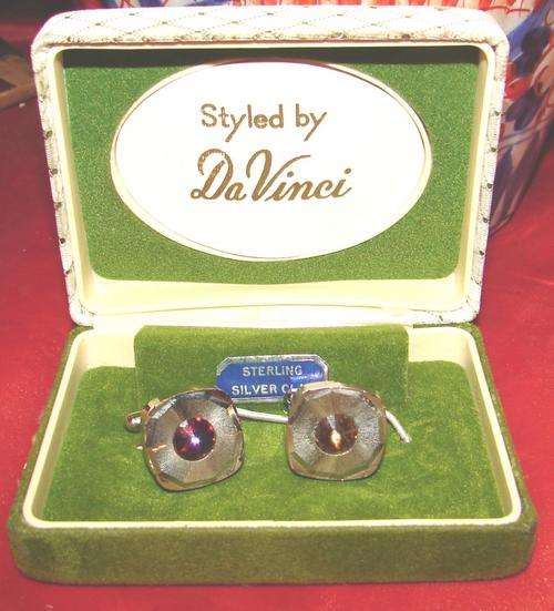 Da Vinci Sterling Silver Glad Mansjet Set in original box