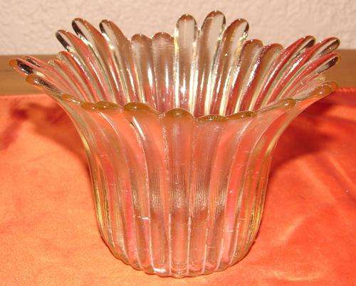 Vintage Pressed Glass Bowl-H 12cm and Width top 16cm-no crack/chips-good
