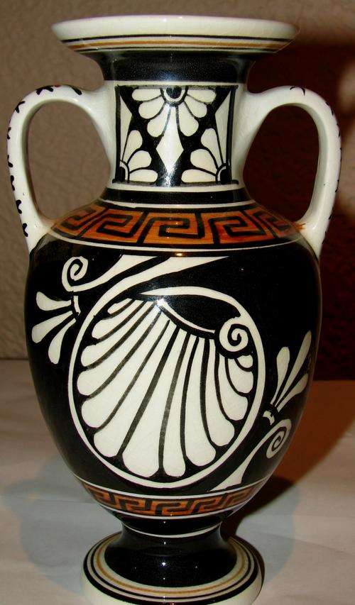 Beautiful Vintage Hand painted Porcelain Vase by Kutahra-Made in Greece