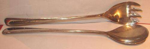 Beautiful Good Quality Salad Set Marked Silver Plated Italy-Lenght 24cm No 2