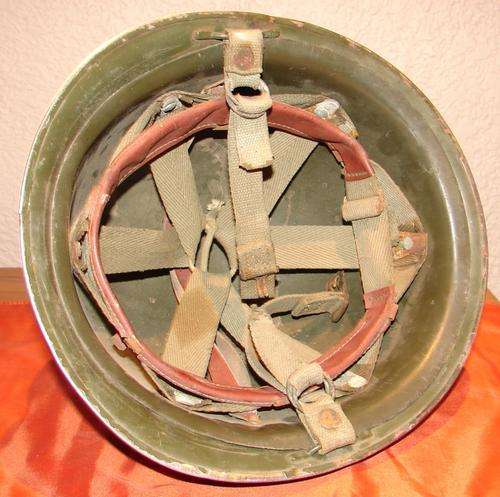 Old Army Helmet no3 -Complete - Good condition-shows a bid wear and tear