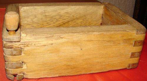 Antique Butter Mould with wooden inners and wooden pin