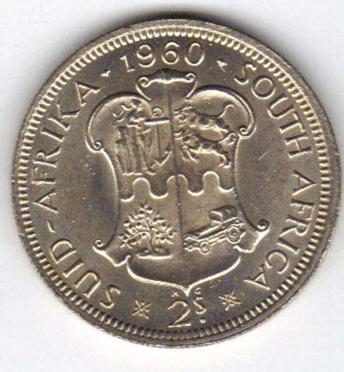 THE RARE UNC/PROOF 1960 FLORIN SOUTH AFRICA UNION