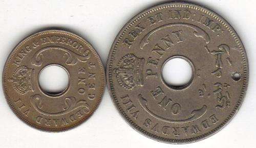 BRITISH WEST AFRICA + 1909 UGANDA COIN LOT
