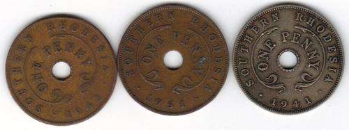 RARE RHODESIA PENNIES COIN LOT