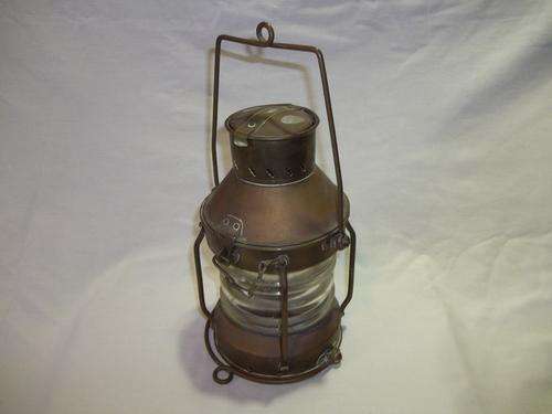 Old Solid Brass "Coach Style" Lamp