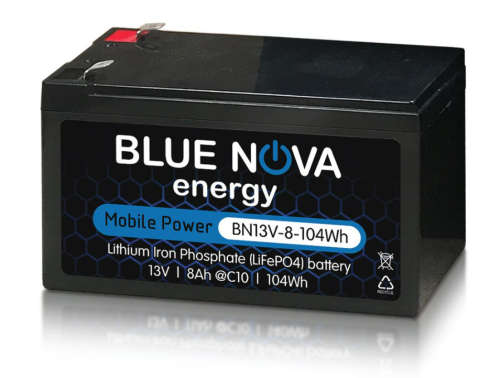 Bluenova Lifepo4 13v 8ah battery-store display