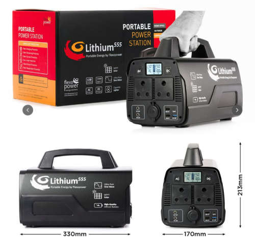 Flexopower 555wh portable battery pack-open box-new