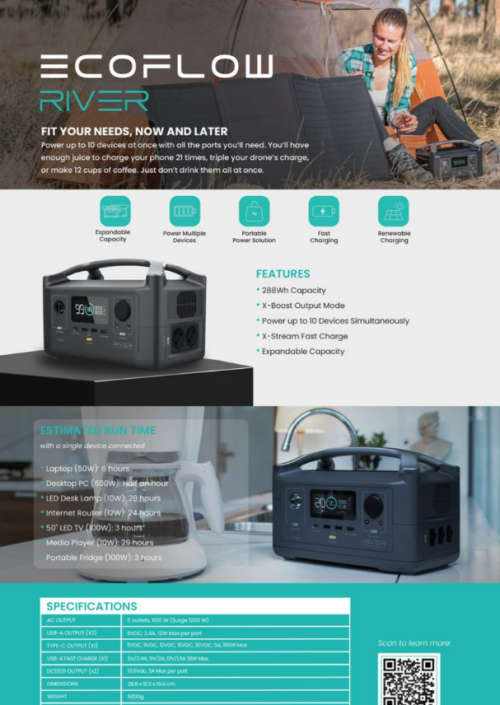 EcoFlow RIVER 288Wh Portable Power Station
