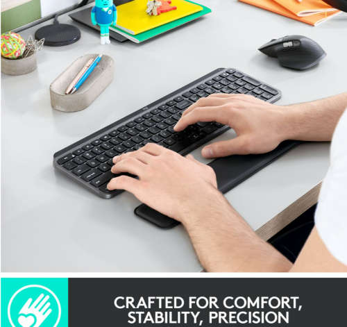 LOGITECH MX KEYS PLUS ADVANCED WIRELESS ILLUMINATED KEYBOARD-open box-new