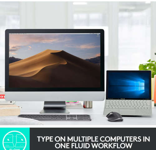 LOGITECH MX KEYS PLUS ADVANCED WIRELESS ILLUMINATED KEYBOARD-open box-new