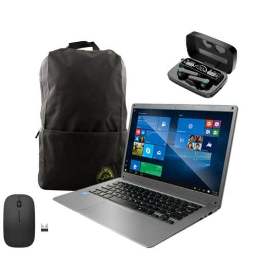 Point of View Laptop 14` 4GB RAM,128GB Windows 10 Backpack Home Office Bundle