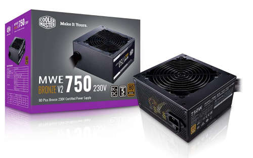 Cooler Master MWE 750 Bronze V2 - Non Modular | 80 Plus Bronze Certified | 120mm HDB Fan | DC-to-DC