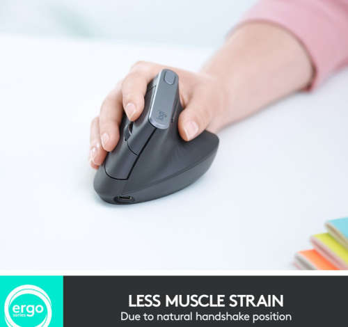 Logitech MX Vertical Advanced Ergonomic Wireless Mouse Grey