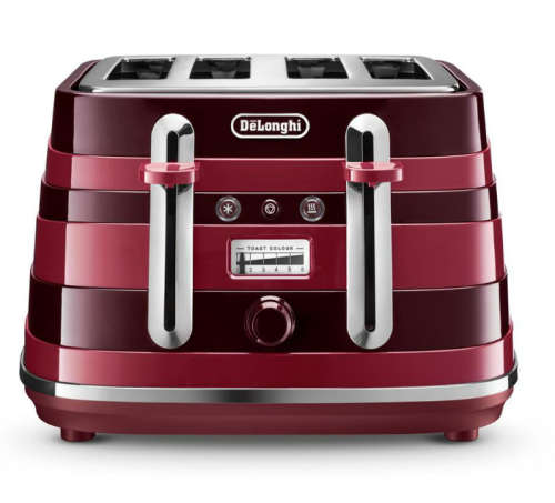 Delonghi - Avvolta Class 4 Slice Toaster - Charming Red