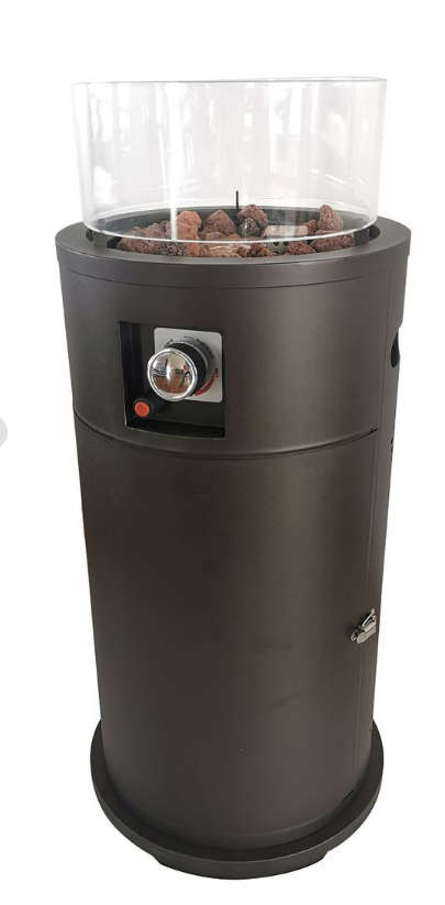 Alva Gas Shortstand Firepit Patio Heater (With Lava Stones)