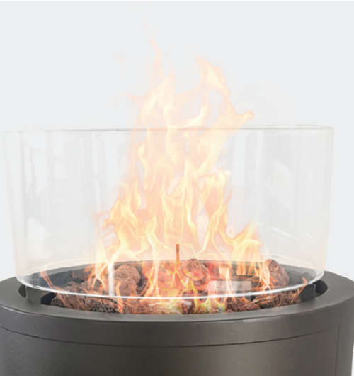 Alva Gas Shortstand Firepit Patio Heater (With Lava Stones)