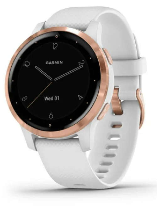 Garmin Vivoactive 4S Smartwatch (40mm) - White with Rose-Gold Hardware