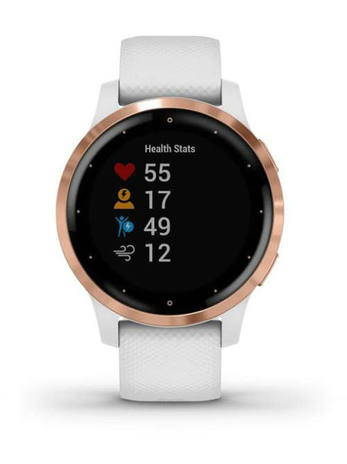 Garmin Vivoactive 4S Smartwatch (40mm) - White with Rose-Gold Hardware