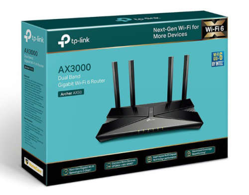 TP-LINK Archer AX50 - AX3000 Dual Band Gigabit Router, WI-FI 6 Technology