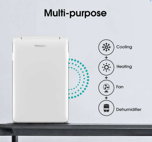 Hisense 12000 BTU Portable Air Conditioner with Heating Function -White