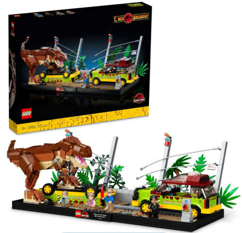 LEGO® Jurassic Park T. rex Breakout 76956 Building Toy Cars (1,212 Pieces)