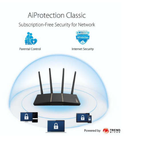 ASUS RT-AX57 AX3000 AiMesh Extendable Wifi 6 Router