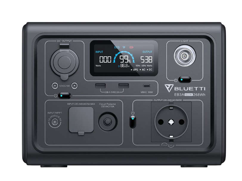 Bluetti EB3A 600W Portable Power Station 268WH
