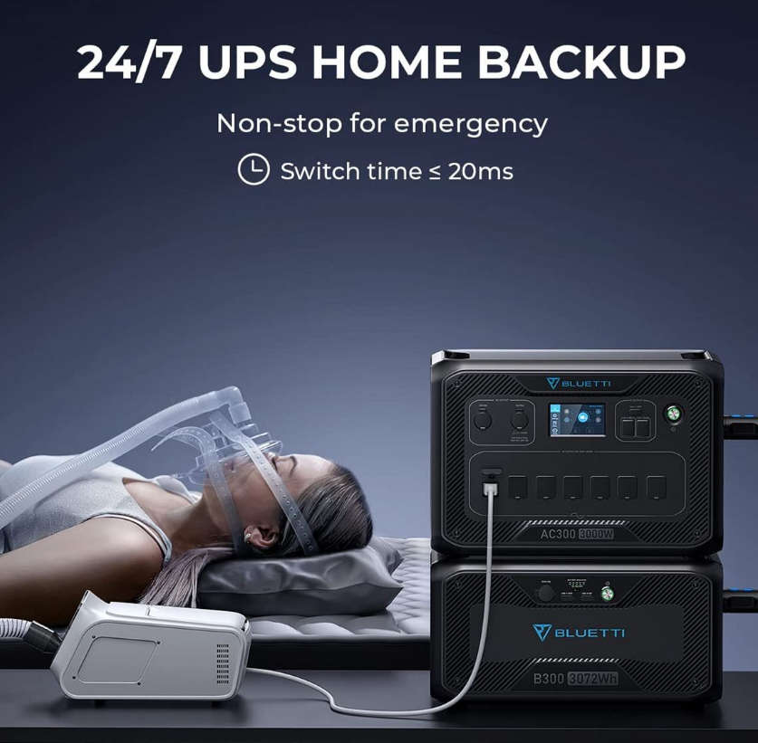 Bluetti AC300 + B300 Home Battery Backup 3000W 3072Wh