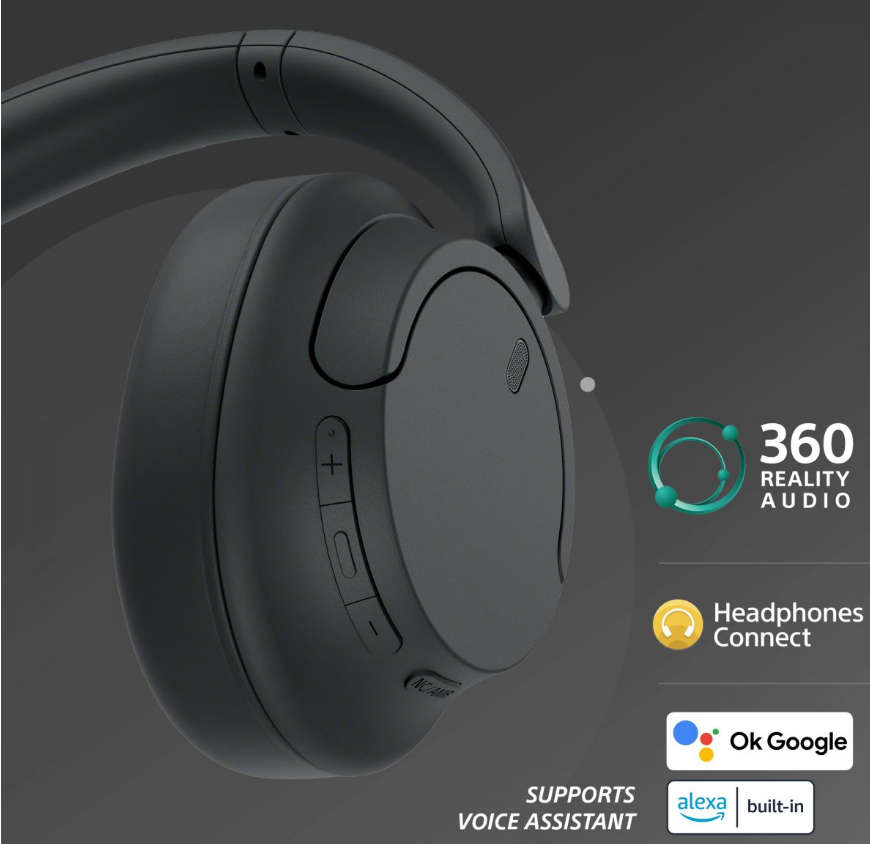 Sony WH-CH720 Noise Cancelling Over-Ear Headphones - Black