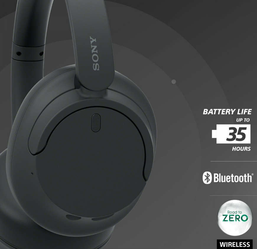 Sony WH-CH720 Noise Cancelling Over-Ear Headphones - Black