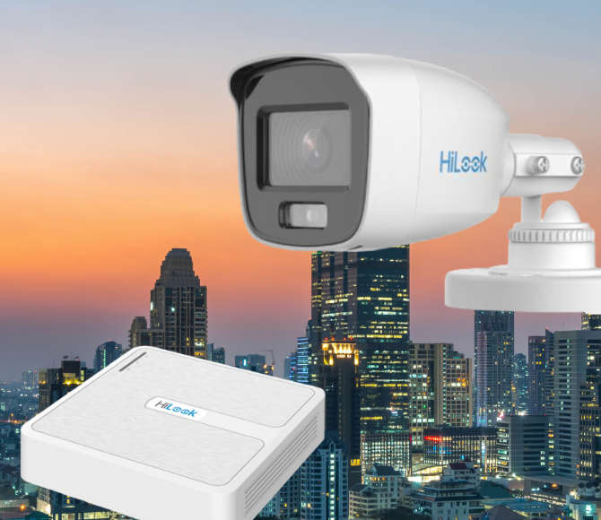 HiLook 4 Channel 1080p ColorVu Complete Kit