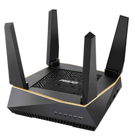 ASUS AiMesh AX6100 Wi-Fi 6 Wireless Router - Tri-band 2.4GHz and 5GHz Gigabit Ethernet Black 90IG04P