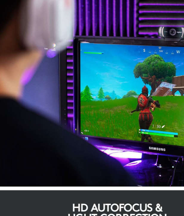 Logitech C922 Pro Stream Webcam with Tripod-Defective